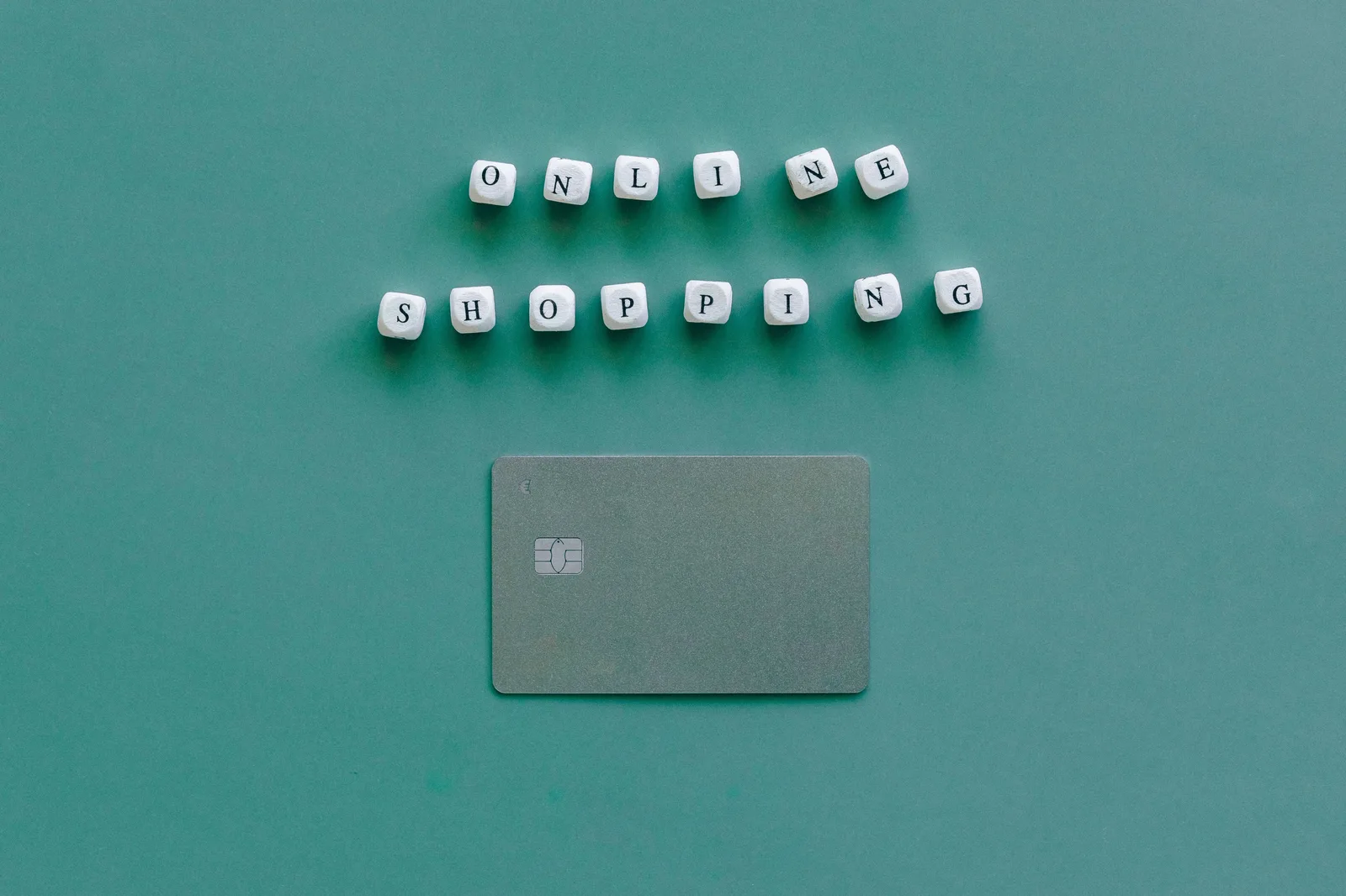 Online payment with credit card on a laptop